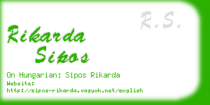 rikarda sipos business card